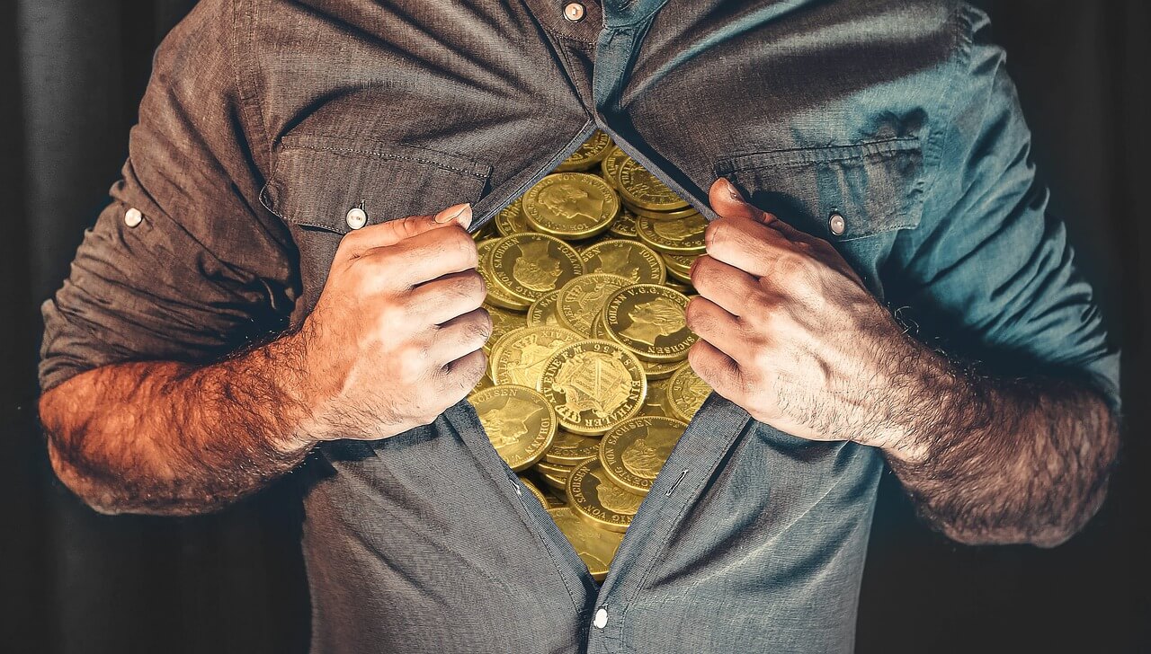man gold coins