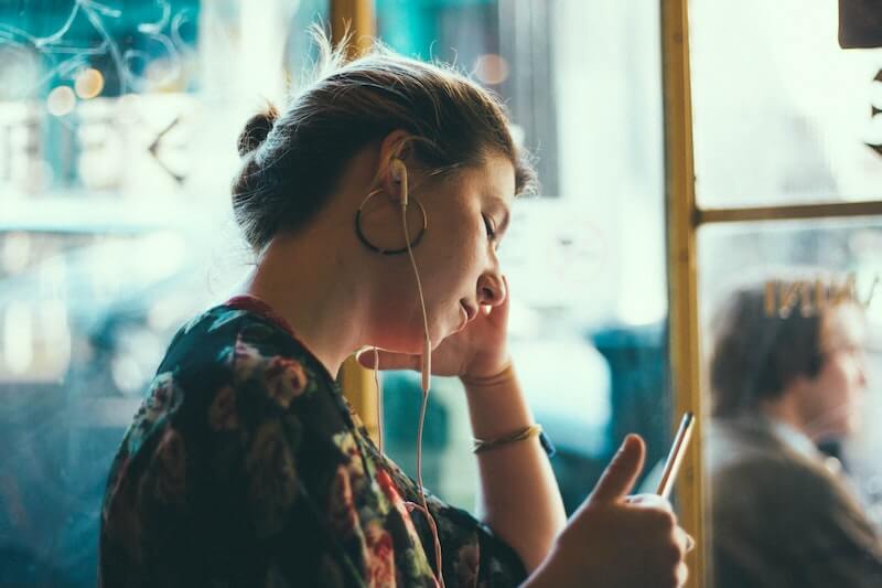 woman listening